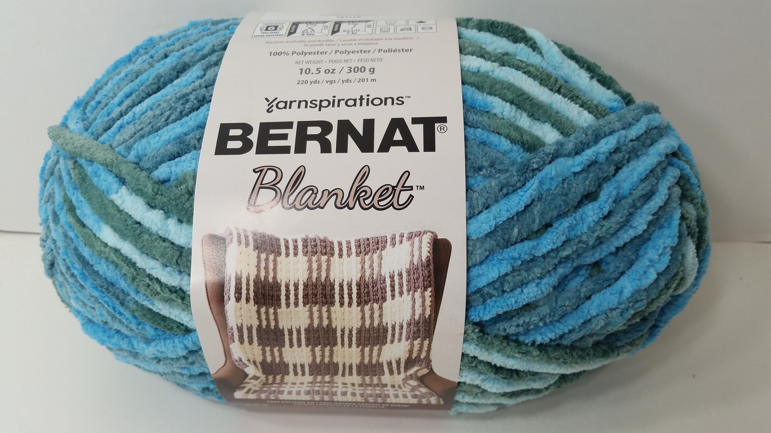 Baby-safe Sparkle Bernat Baby Blanket Yarn, Super Bulky 6, 10.5oz/220 Yds,  No-scratch Sparkle, Soft Polyester Chenille, Low & Fast Ship 