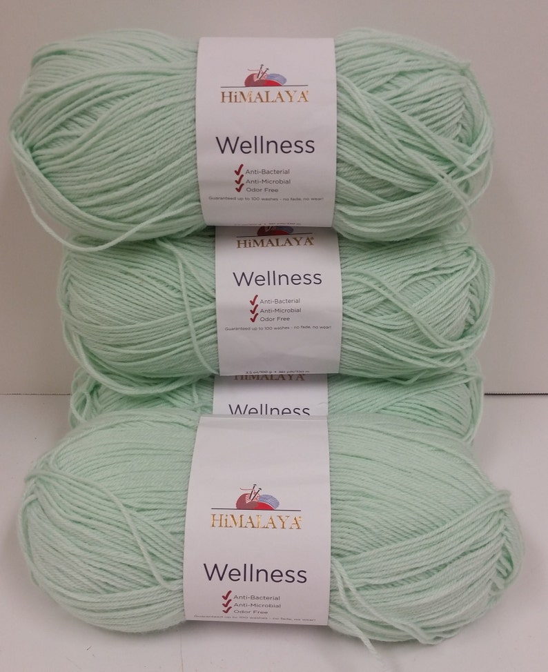 4 Skeins Available 3.5oz100g 361yds330m Dye Lot 756 Soft Himalaya Wellness Yarn 1 Skein Color B Mint Green 2 Sport Yarn Type