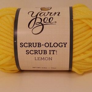 Scrub-Ology Scrub it! Yarn, Lemon , 3oz, Bulky 5