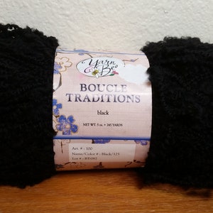 Boucle Traditions Yarn Bee, Black, 5oz, 245yds- Disheveled