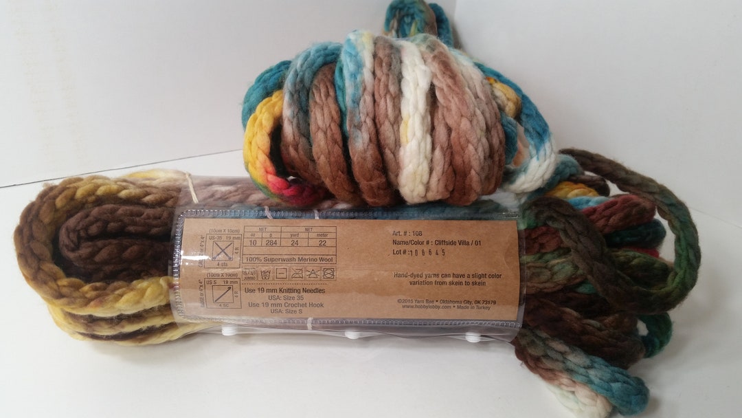 1 Skein 20 Skeins Available Yarn Bee Authentic Hand Dyed Chunky Knit
