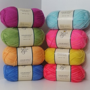 1 Skein Price (36 Skeins Available from 7 Colors) Yarn Bee Color Idyll Yarn, 3.5oz/100g, 415yds/380m, Super Fine 1