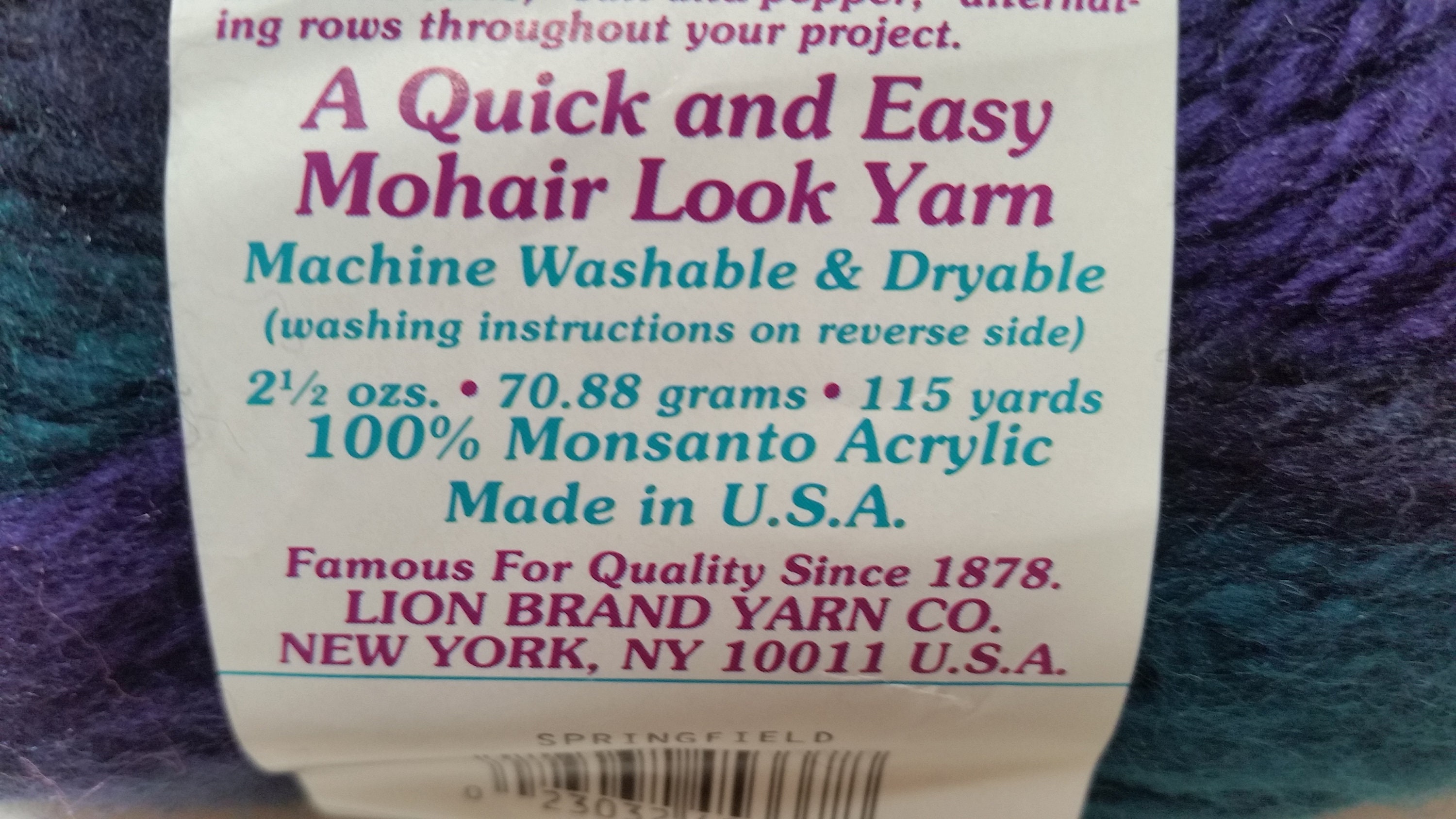 Lion Brand Yarn Jiffy Mohair Look Acrylic Yarn ~ Plain ~ YOU