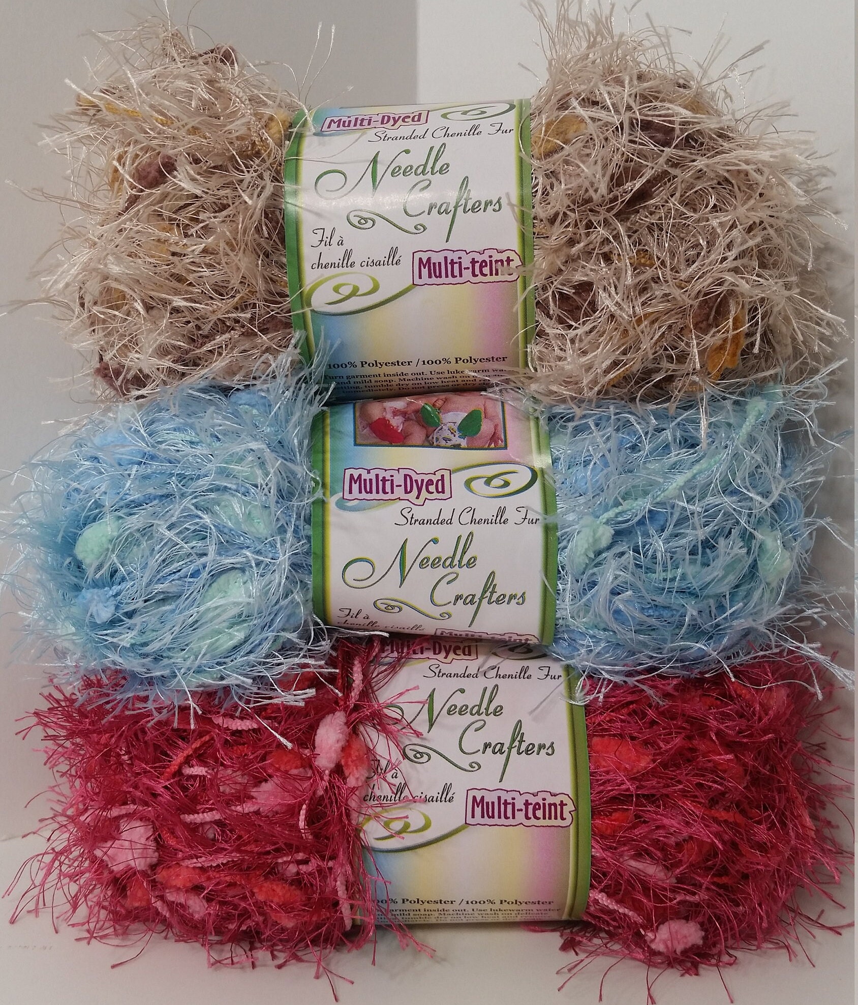 Buy 1 Skein 29 Skeins Available From 3 Colors Needle Crafters Stranded  Chenille Fur Yarn, 50g, Bulky 5, Polyester, Machine Wash and Dry Online in  India 