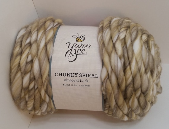 1 Skein 9 Skeins Available, 4 Dye Lots Yarn Bee Chunky Spiral Yarn, Almond  Bark, 17.5oz/497g, 120y/110m, Jumbo 7 