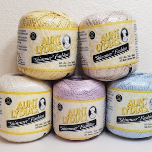 Coats Crochet Tía Lydia's - Hilo para tejer, de algodón, talla 10, color  blanco
