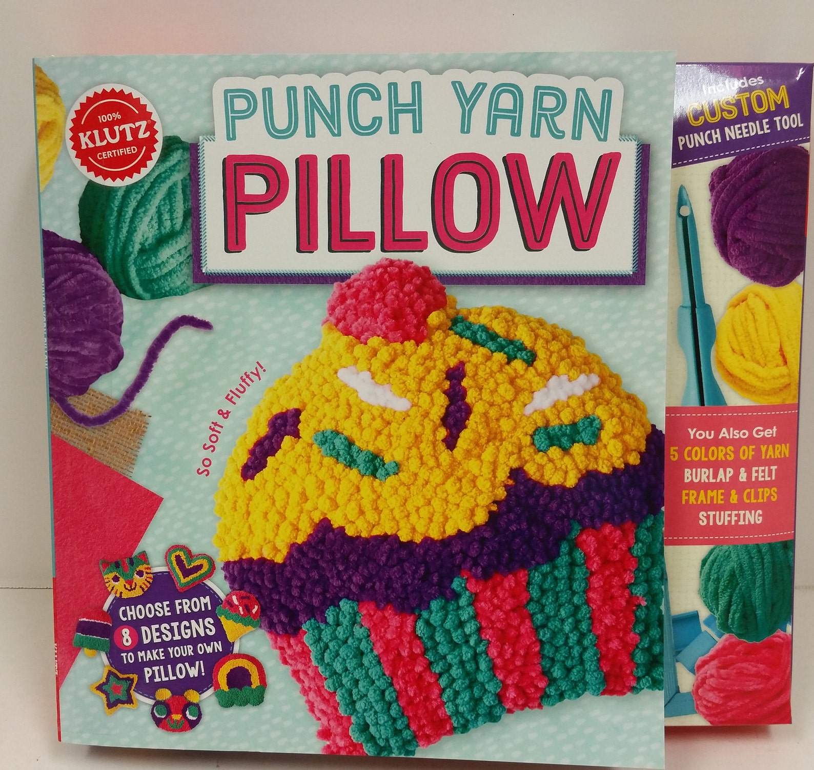 Punch Yarn Pillow Kit by Klutz for Ages 10 Featuring 8 Etsy