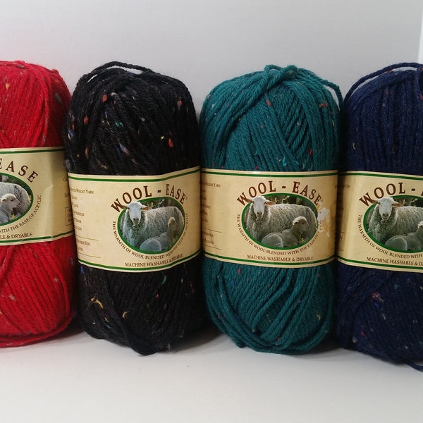 1 Skein (Total 31 Skeins Available from 3 Colors) Lion Brand Wool-Ease Sprinkles Yarn, 3oz/85g, 197y/180m 4 Ply, Wool Blend