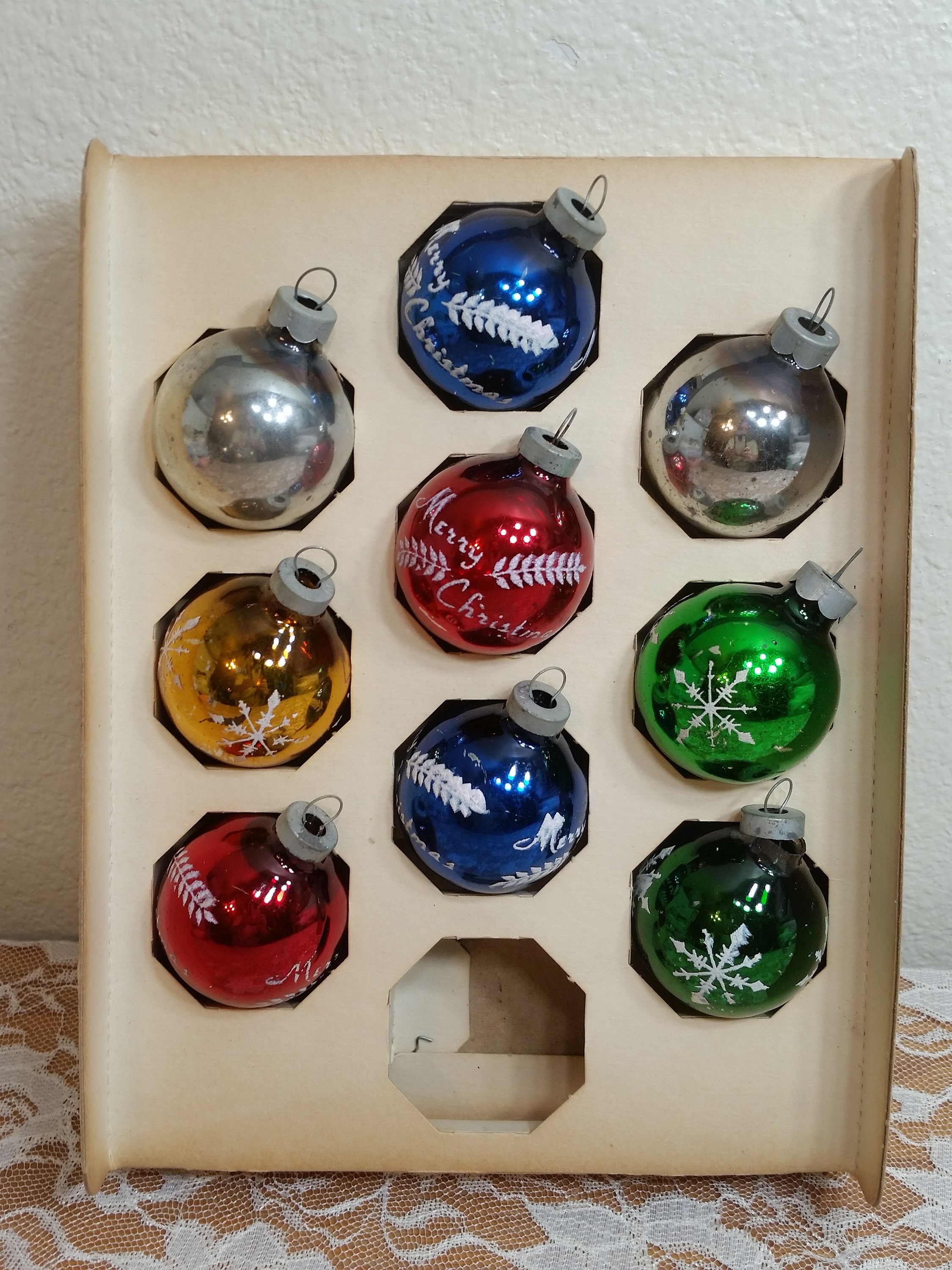 ヴィンテージガラスピラミッドクリスマスオーナメント、Rauch