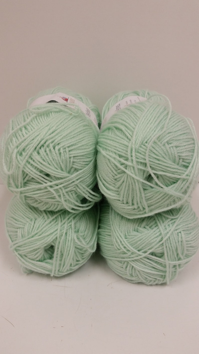 4 Skeins Available 3.5oz100g 361yds330m Dye Lot 756 Soft Himalaya Wellness Yarn 1 Skein Color B Mint Green 2 Sport Yarn Type