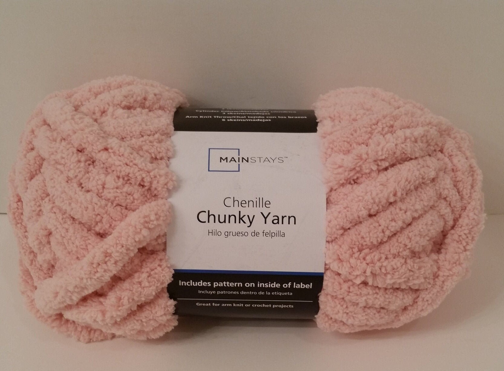 Mainstays Chenille Chunky Yarn Soft Silver 