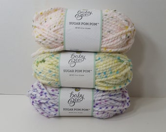 Sugar Pom Pom Baby Bee Yarn: Super Bulky 6, 3.5oz