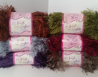 Needle Crafter's Eyelash Yarn: 50g Polyester, No Dye Lot