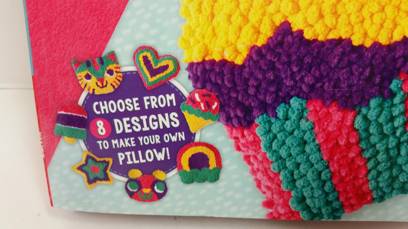 Punch Yarn Pillow Kit by Klutz for Ages 10 Featuring 8 Etsy