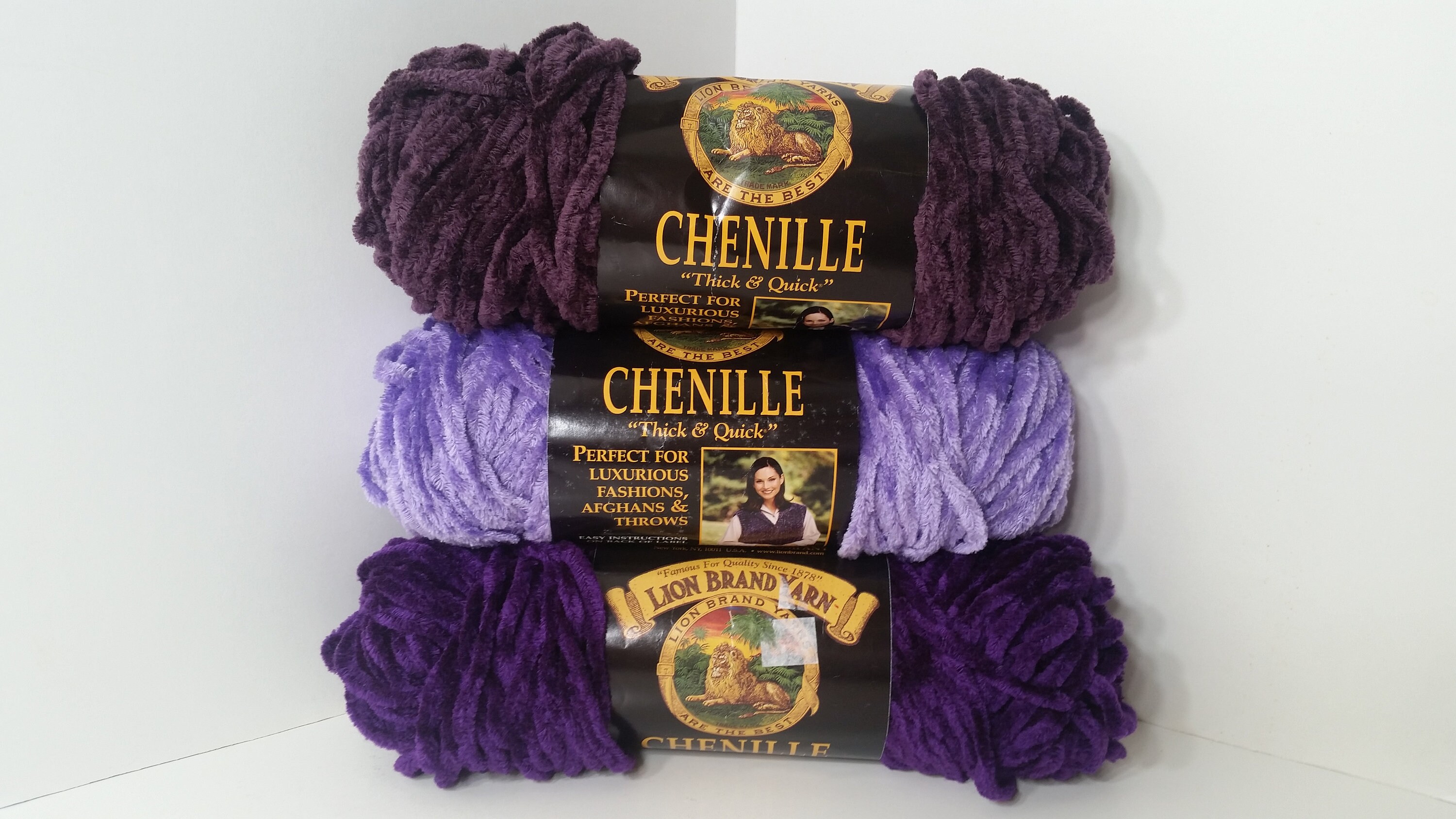 1 Skein 40 Skeins Available From 3 Colors a Few Skeins Are Disheveled Lion Brand Chenille Thick Quick Yarn 100y 91.4m Etsy