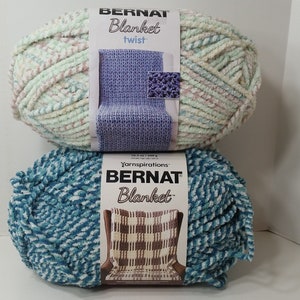 1 streng (9 jutterstrengen beschikbaar), Bernat-deken gedraaid 10,5 oz/300 g, 220 yds/201 m, supervolumineus 6