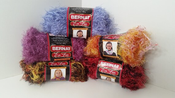 1 Skein 68 Skeins Available in 5 Colors Bernat Eyelash Nouveau Yarn 1.75oz 50g 77y 70m Hand Wash lay Flat to Dry Etsy