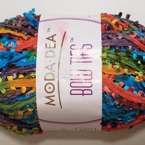 Moda Dea Bow Ties Yarn Yarn: Fita de Nylon Multicolorida, Volumosa 5