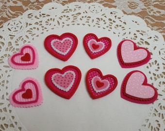 Set aus 8 Herz Stickern