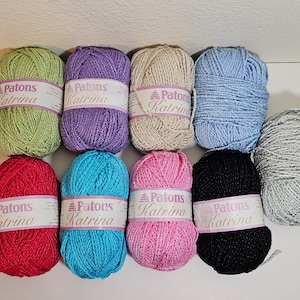 Patons Katrina Yarn: 92% Rayon Blend, Various Colors