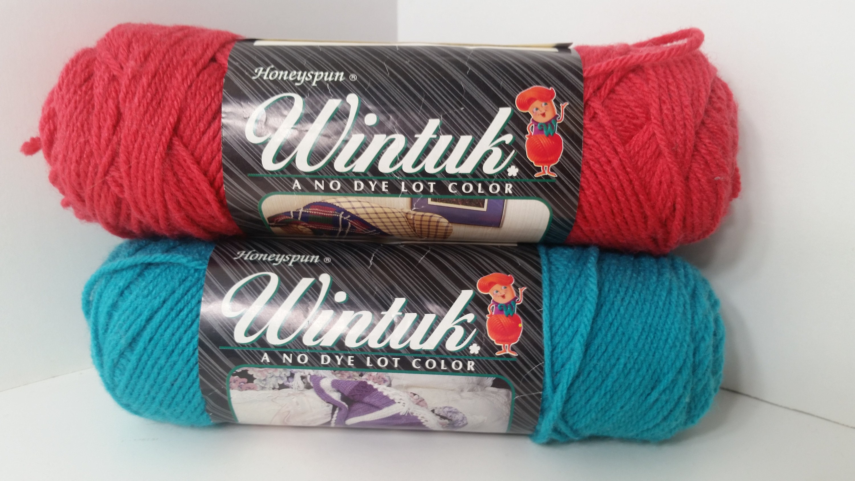 4 Caron Yarn Wintuk Hand Knitting Vintage Acrylic Navy Blue 3.5 oz