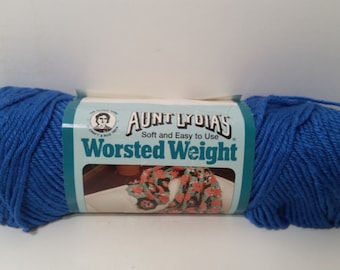 Aunt Lydia’s worsted Weight Yarn lot of 3 Skeins Southwest Blue