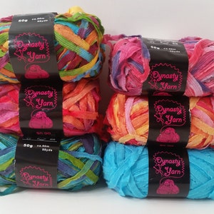 1 Skein (52 Skeins Available from 6 colors) Dynasty Yarn, 1.76oz/50g, 98y/90m