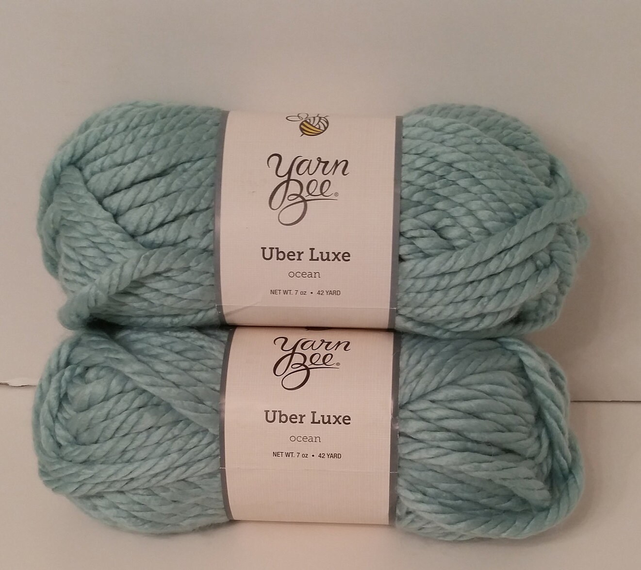1 Skein (2 Skeins Available) Yarn Bee Uber Luxe Yarn, Color Ocean, 2 Dye  Lots, 7oz/200g, 42yds/38m, Super Bulky 6