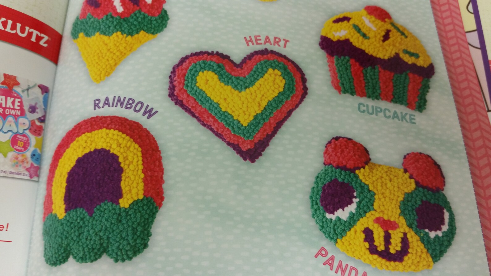 Punch Yarn Pillow Kit by Klutz for Ages 10 Featuring 8 Etsy