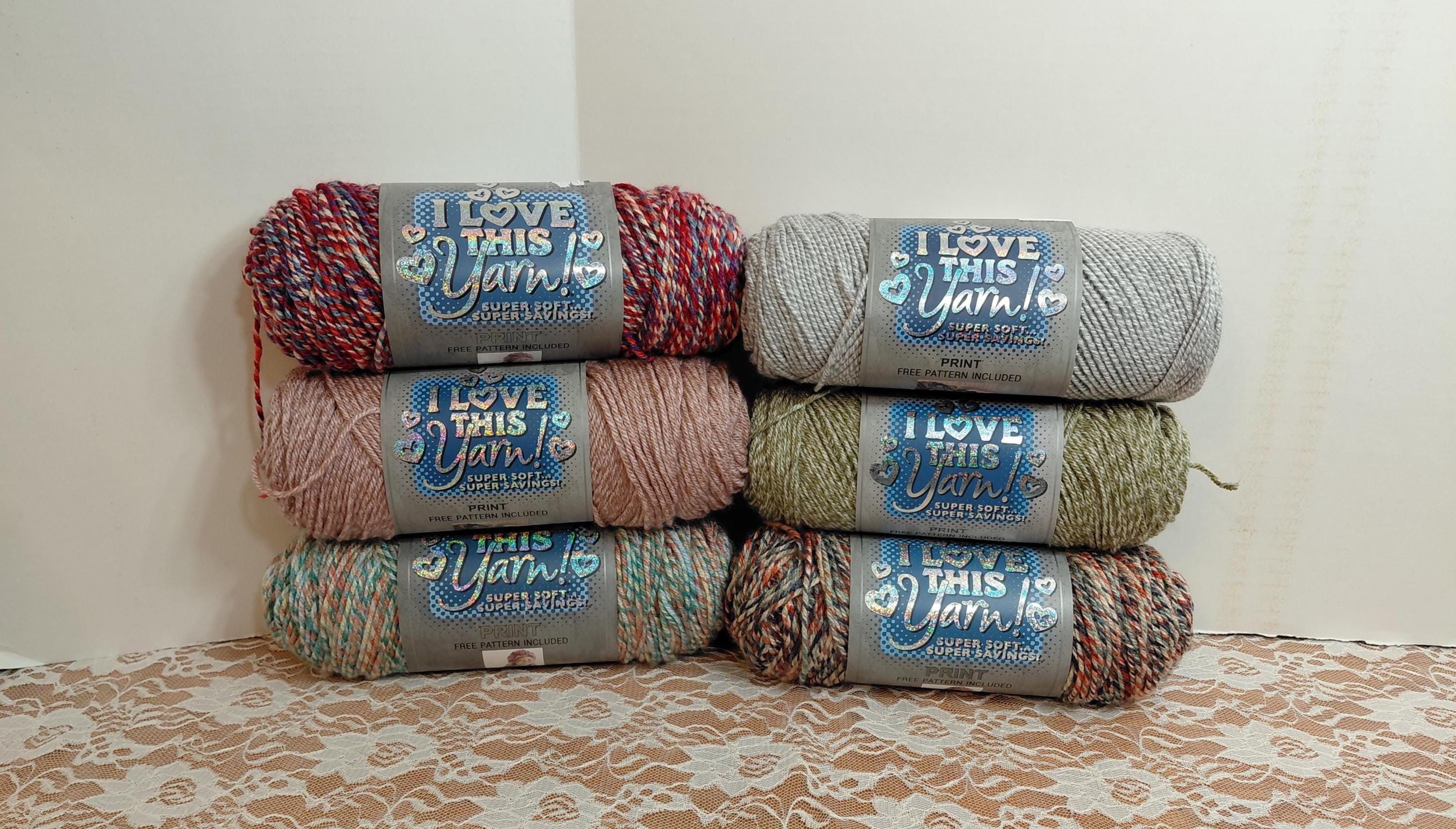 I Love This Yarn Print, Acrylic, 5oz, 252yds, Medium 4 - Etsy