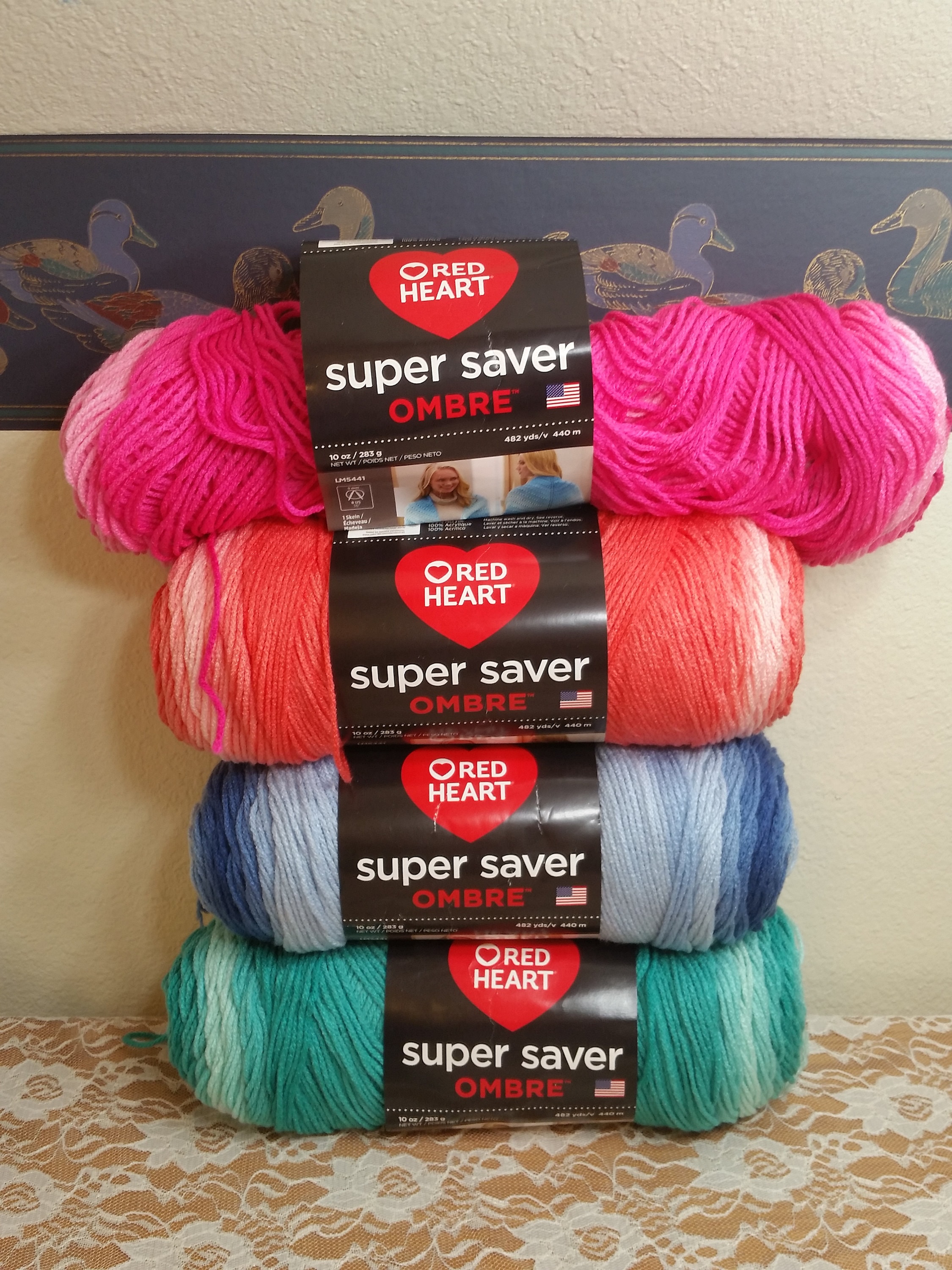Red Heart Super Saver Ombre Yarn Etsy Singapore