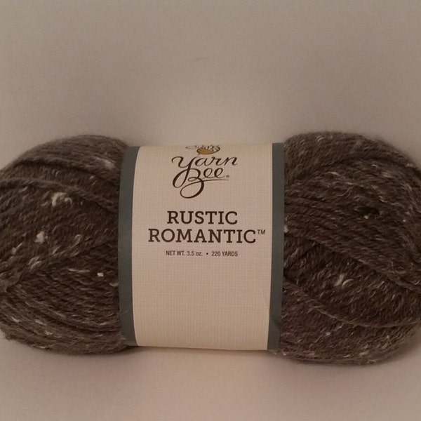 1 Skein (Dye Lot 643817) Yarn Bee Rustic Romantic Yarn, Antique Iron, 3.5oz/100g, 220yds/208m, Medium 4