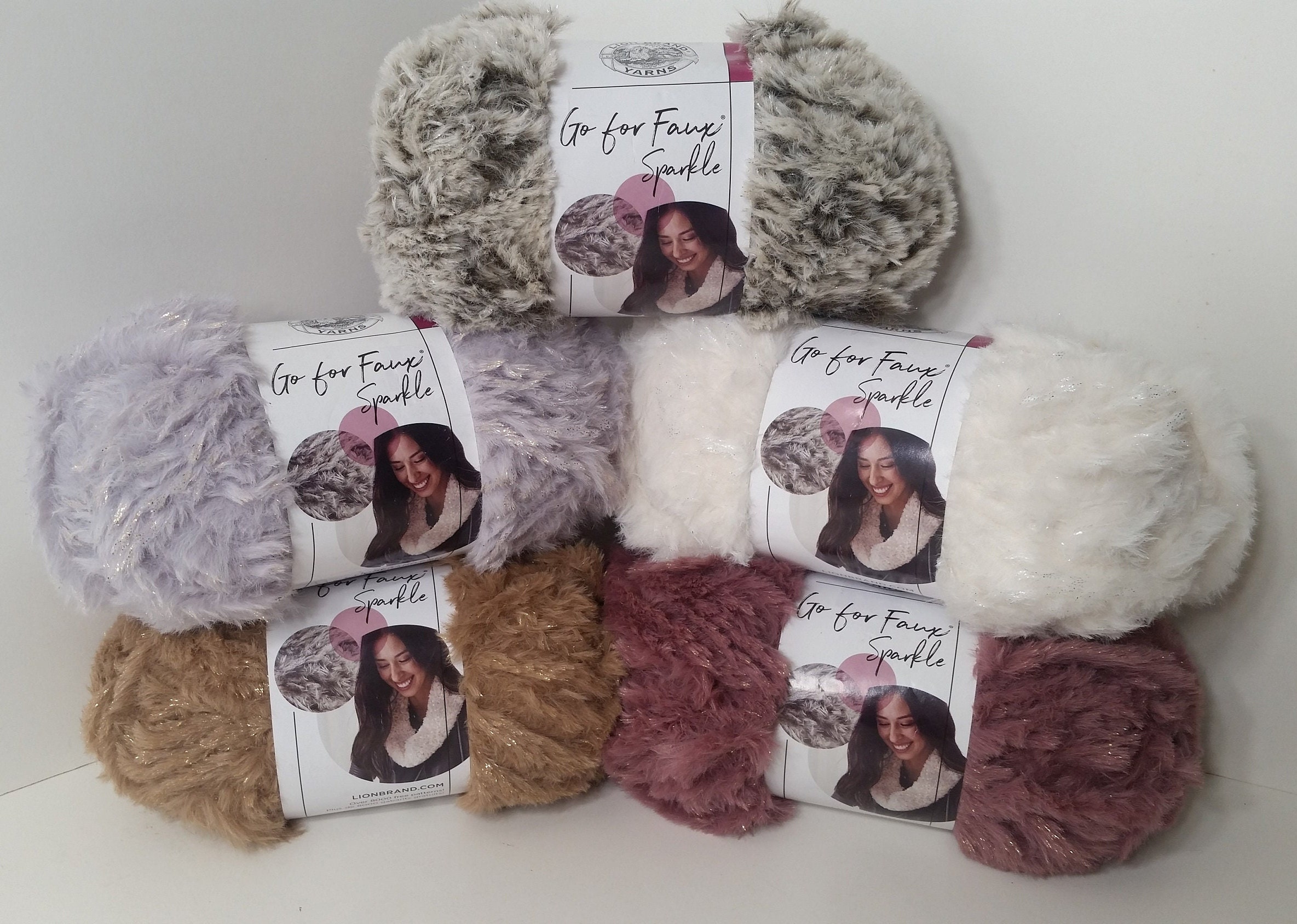 Crochet Faux Fur Pom Pom with Lion Brand Go For Faux Yarn - Left in Knots