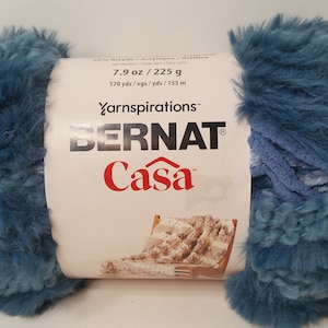Bernat Casa Yarn, Mineral Blue, 7.9oz, 170y, 6 Super Bulky