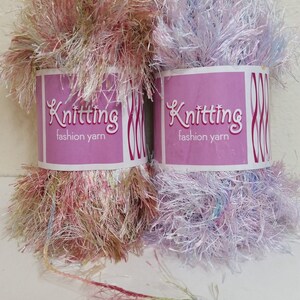 1 Skein( Skeins Available from 2 Colors) Knitting Fashion Yarn ( an Eyelash Yarn), 1.3oz/37.5g, 70y/64m, Polyester