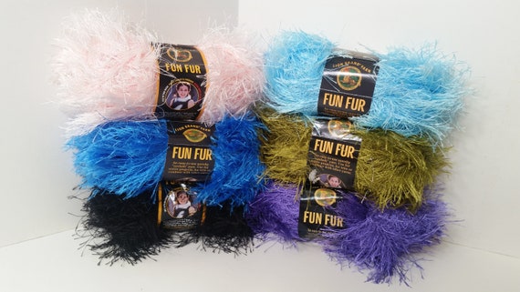 1 Skein 144 Total Skeins Available From 5 Colors Lion Brand Fun Fur Yarn,  1.75oz/50g, 64yds/58m, Bulky 5, Machine Wash/dry -  Canada