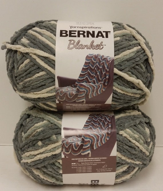 1 Skein Price 20 Available Bernat Blanket Yarn silver Steel Light Gray Medium Gray off White 10.5oz 300g 220yds 201m Super Bulky 6 Etsy Canada