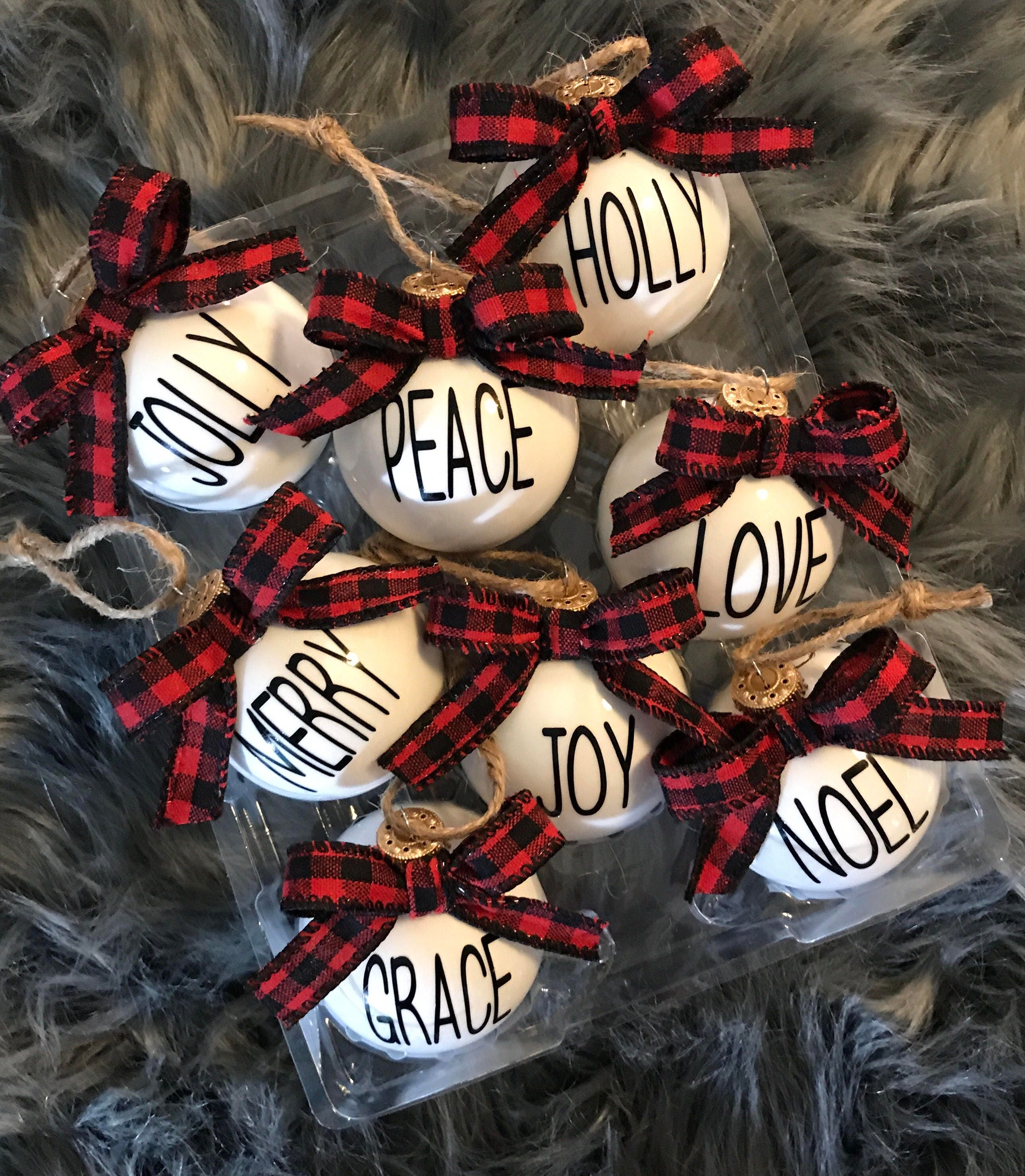 Buffalo Plaid Christmas Ornaments Buffalo Plaid Ornaments | Etsy