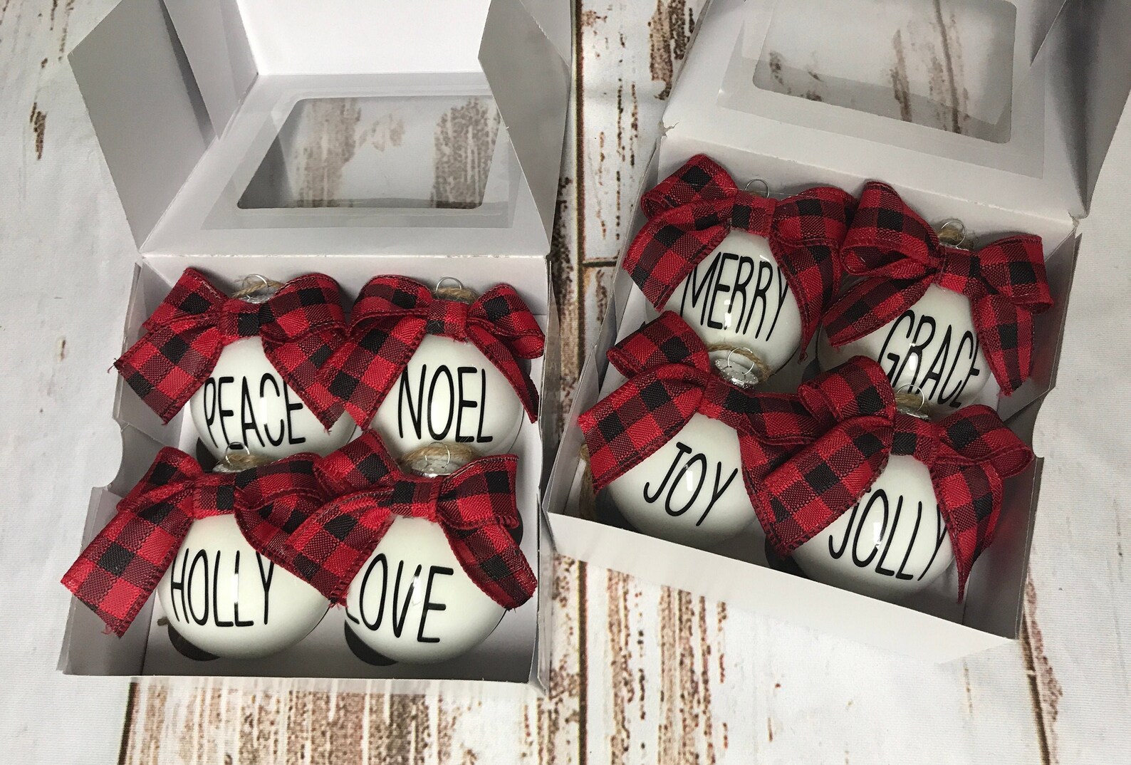 Buffalo Plaid Christmas Ornaments Buffalo Plaid Ornaments - Etsy