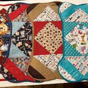 Pet Placemats, Quilted, Dog Bone