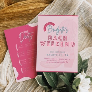 Nashville Bachelorette Party Invitation Template: Last Rodeo, Nash Bash (Digital)