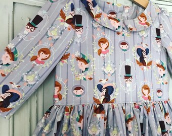 Magical Creatures Monaluna Unicorn Dreams Organic Cotton Poplin Fabric Purple Fairytale by the yard by the or yard Unicorns are real
