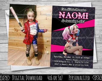 Harley Quinn Invite Etsy