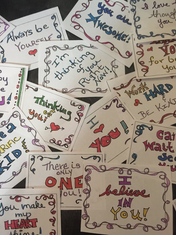 Set 1 / School Lunch Notes / Kid's Lunch Box Notes / Notes for Your Child / Love Notes / INSTANT DOWNLOAD / digital school notes