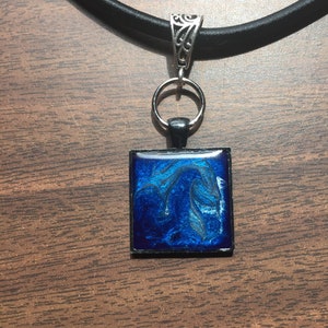Blue Choker | Stormy Sea Choker | Blue Necklace | Blue Jewelry | Ocean Jewelry | Cord Choker | Witch Choker | Witch Necklace | Abstract Art