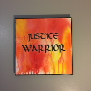 Justice Warrior | Art for Lawyers | Attorney Gift | Law Office Decor | Legal Art | Original Law Art | Judge Art | Judicial Gift