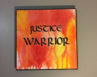 Justice Warrior | Art for Lawyers | Attorney Gift | Law Office Decor | Legal Art | Original Law Art | Judge Art | Judicial Gift