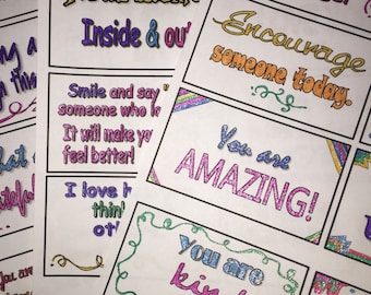 Set 3 Lunch Notes //  Lunch Box Notes // Kid's Lunch Notes // Notes for Your Child // Lunchbox Notes // Motivational Notes // Love Notes