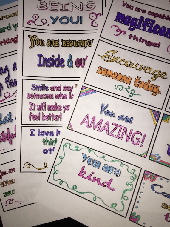 Set 3 Lunch Notes //  Lunch Box Notes // Kid's Lunch Notes // Notes for Your Child // Lunchbox Notes // Motivational Notes // Love Notes