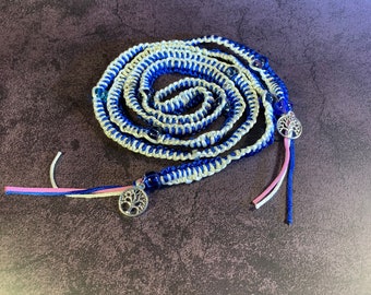Blue White Hanfasting Cord for Celtic or Pagan Ceremony | Wedding Handfasting Cord | Custom Handfasting Cord | Single Knot Cord | Viking